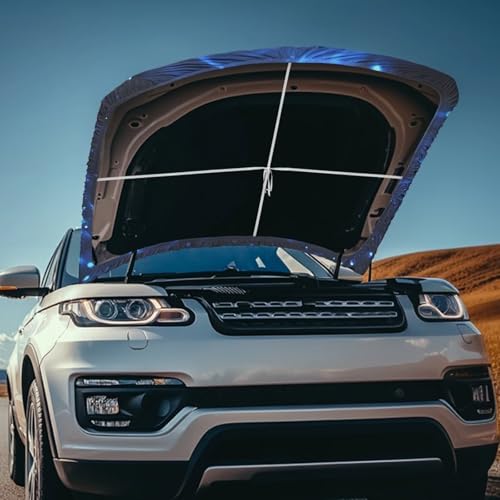 Image of Blue Sea Turtle Design Hood Cover for Truck Stretchable Engine Cover Can be Washed Hood Wraps Universal for Cars