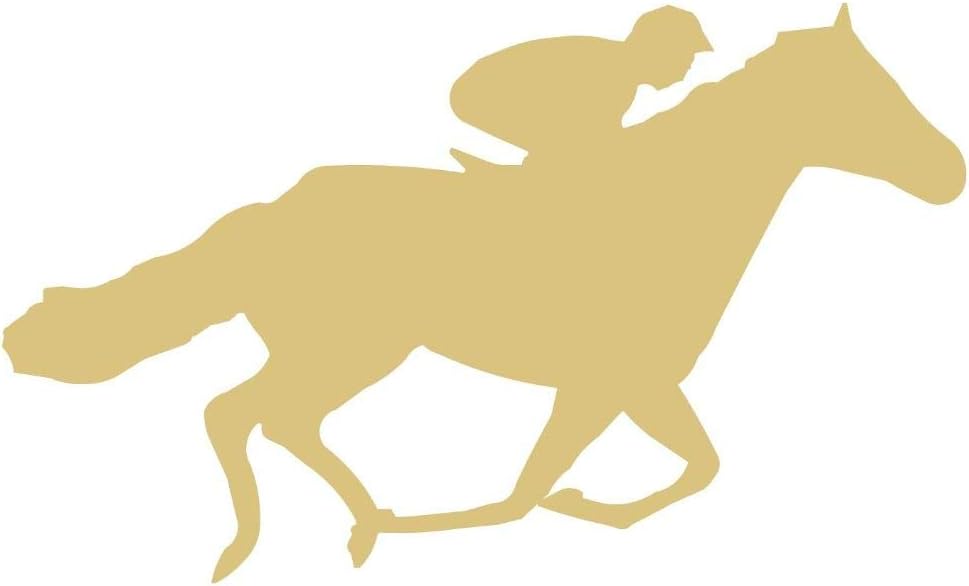 Jockey Horse Cutout Unfinished Wood Door Hanger Horse Racing Derby Horse Arena MDF Shaped Canvas Style 1 (12)