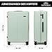 WITTCHEN Stripes Line Großer Koffer 76,5 x 50 x 29 cm (XL) | Hartschalen-Trolley ABS 96 l, 4 Rollen 360° | Koffer groß für Lufthansa/Eurowings/Ryanair, zahlenschloss, teleskopgriff | Farbe: Mintgrün