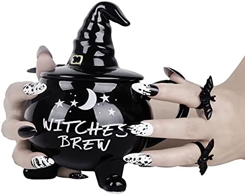 Vencer The Nightmare Before X-mas Witches Brew Coffee Mug,Halloween Coffee Mug,Halloween Witchy Mugs,Tea Cup,Novelty Mug With Lid,DE-VCM-002