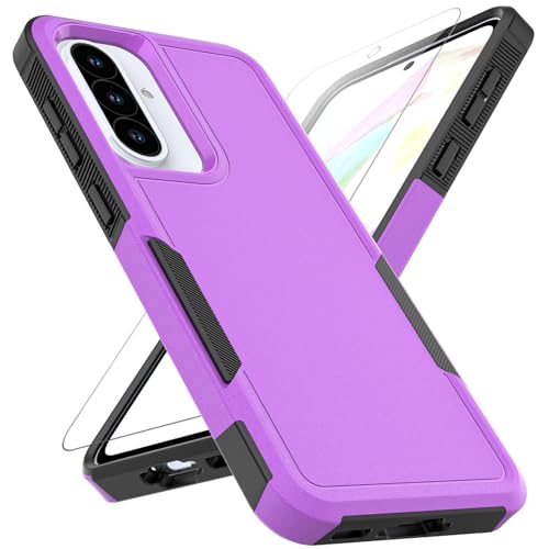 Coque Samsung Galaxy A36 5G de protection antichoc violette double couche avec écran