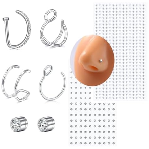 VFUN Fake Nose Rings and Piercings Set Cover