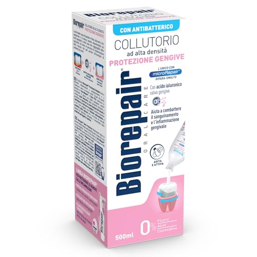 Biorepair, Enjuague bucal de alta densidad, protección contra sangrado de encías, con ácido...
