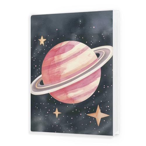 Image of Space Kids Photo Album 4x6, Pink Planet Star Baby Boy Girl 18 Pockets Small Picture Memory Book Photo Album Keepsake for Babies Shower Newborns Family
