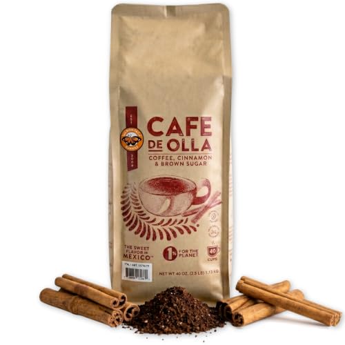 La Monarca Bakery Cafe de Olla Mexican Ground Coffee, 40 oz (2.5lb) Bag