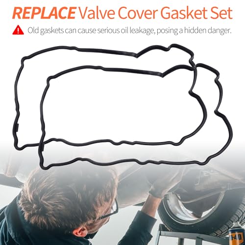 Image of HiSport Valve Cover Gasket - Replace VS50608R | Compatible with INFINITI FX35 G35 I35 M35 QX4 Nissan 350Z Frontier Maxima NV1500 NV2500 NV3500 Quest Suzuki Equator 2002-2014