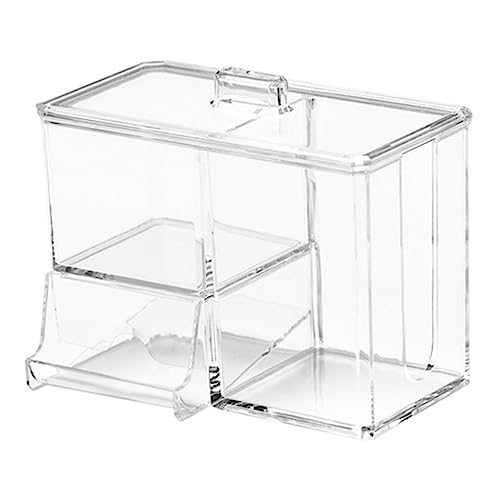 CATIEBYE Caja Organizadora De Transparente para Maquillaje y Estuche De Almacenamiento para Palillos De Diseño Funcional y Apilable