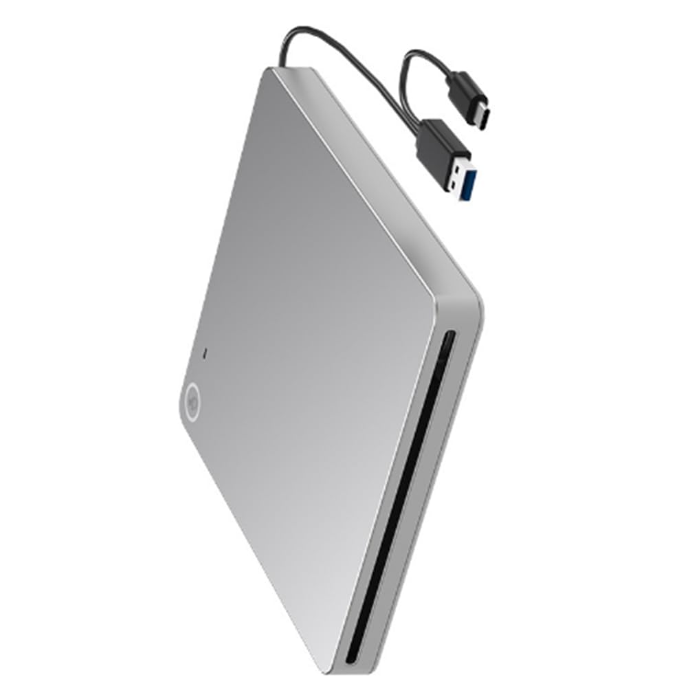 JANZU Unidad Externa de DVD USB 3.0 Tipo C Grabadora Ranura Ultradelgada