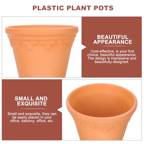 Pots de fleurs en terre cuite design avec trou de drainage pour plantes