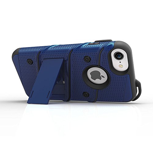 Zizo iPhone 8 Case/iPhone 7 Case [Bolt Series] w/ [iPhone 8 Screen Protector ] Kickstand [12 ft. Military Grade Drop Tested] Holster Belt Clip - Thumbnail 5