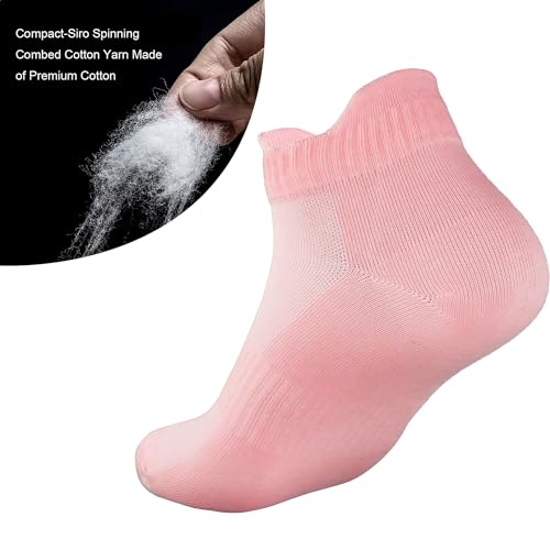 Image of Womens Anti Odor Breathable Moisture Wicking Sports Cotton Low Cut /Quarter Crew Socks for Athletes Foot