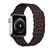 Produktbild LLMXFC Lederschlaufe für Apple Uhrenarmband 44mm 40mm 38mm 42mm Zubehör Magnetisches Armband Gürtel Armband für iWatch Serie 3 4 5 SE 6 Gurt (Band Color : Coffee, Band Width : 42mm or 44mm)