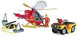 Sobald eine Rettung den Einsatz des Hubschraubers erfordert, macht Tom Thomas eine Freude, die Befehle zu ergreifen! Das transparente Cockpit lässt sich öffnen, um die bewegliche Tom Figur (im Lieferumfang enthalten). Wenn Sie in den Einsatz gehen, löst Rundumleuchten, Propeller und Sirene aus. Du hast nur eine Taste drücken, um die Lichteffekte und Soundeffekte auszulösen