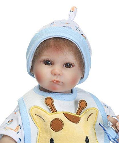 Reborn Baby-Puppe, Kinderspielzeug Reborn 17inch 43cm Real Touch Weiches Silikon Lebensechte Reborn Babypuppen… – Bild 3
