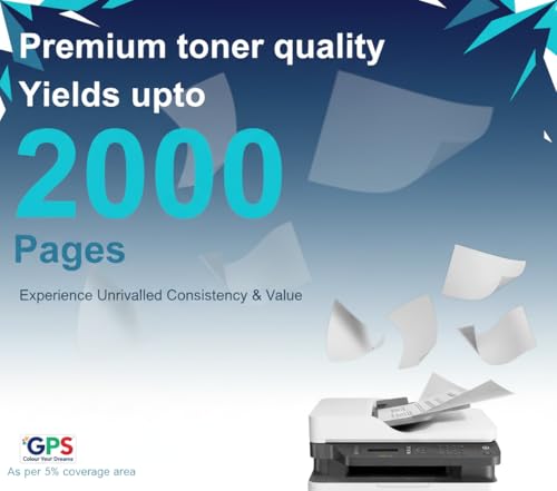 Image of GPS Colour Your Dreams 12A (Q2612A) Black Laser Toner Cartridge, Compatible for HP LaserJet 1010, 1012, 1018, 1020, 3050, M1005 MFP & Canon LBP 2900 Printers (1pcs)