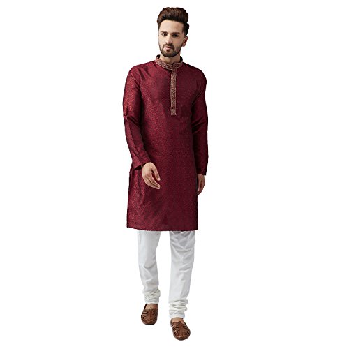 Image of SOJANYA (Since 1958 Men's Silk Blend Kurta Churidar Pyjama Set