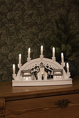 Konstsmide Christmas Arco Luminoso Led Case, 7 Luci, Bianco - 4