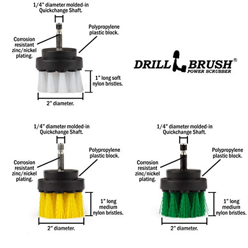 Image of Bathroom Brush Cleaner for Shower - Toilet Scrubber Brush - Spin Brush - Scrubbing Brush for Cleaning - Car Detailing Brushes Interior - Detail Brush Set - Narrow Cleaning Brush - Oven Cleaning Brush