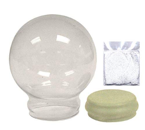 National Artcraft® Clear Glass Water Globe with Rubber Seal and Snow Flakes - 3-1/8" Diameter - (Pkg/2)