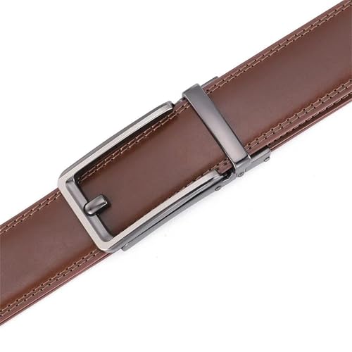 Men’S Luxury Genuine Cowhide Leather Belt Automatic Buckle Business Formal Casual Weekend Wear Accessories3