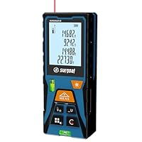 Laser Distance Meter 196ft – Digital Laser Measuring Tool with LCD Backlit Display, Area Volume Pythagorean, ±2mm Accuracy, Class II, Electronic Tape Measure for DIY Construction – AAA Battery Powered