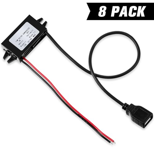 Image of Weewooday 8 Pieces 12v to 5v Dc Converter Buck Module USB Output Power Adapter Dc Car Power Converter Regulator