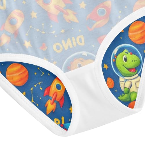 Joisal Toddlers Underwear Floral 2t Cotton Panties Little Girl Colorful Undies Kids Briefs Cute Dinosaurs Space Blue 5