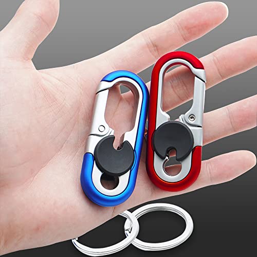 Jsorum Heavy Duty Key Chain, Anti-Loss Keychain With Double Keyrings, Metal Car Keychains, Car Fob Key Keychain Holder For Men Women (Blue) #TOP3
