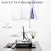 VIVO Black Height Adjustable 25 inch Standing Desk Converter, Compact Sit Stand Tabletop Monitor Riser Workstation, DESK-V001G