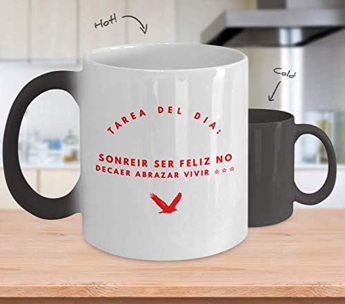 Taza Cafe Sonreir Vaso, taza de café divertidas, tazas personalizadas, taza de café inspiradoras, taza con mensajes positivos.