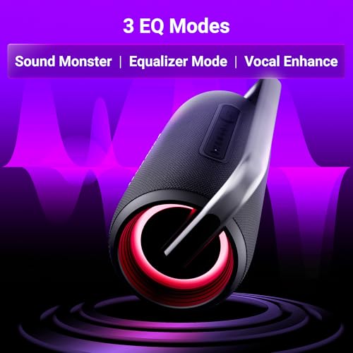Image of ZEBRONICS AXON 100 Portable Party Bluetooth Speaker, 90W RMS, Quad Drivers + Dual Passive Radiators, IPX5, Upto 6 Hours Playback, Rapid Charging, BT | USB | AUX | TWS, Fabric Finish, RGB, Deep Bass