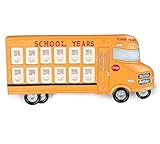 burton+BURTON School Bus Shape Frame, 13-inch Width, Photo Holder, School Decor