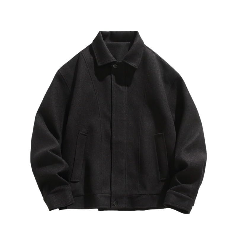 Men's Jacket Short Casual Lapel Fall Winter Workwear Slim Fit Coat3