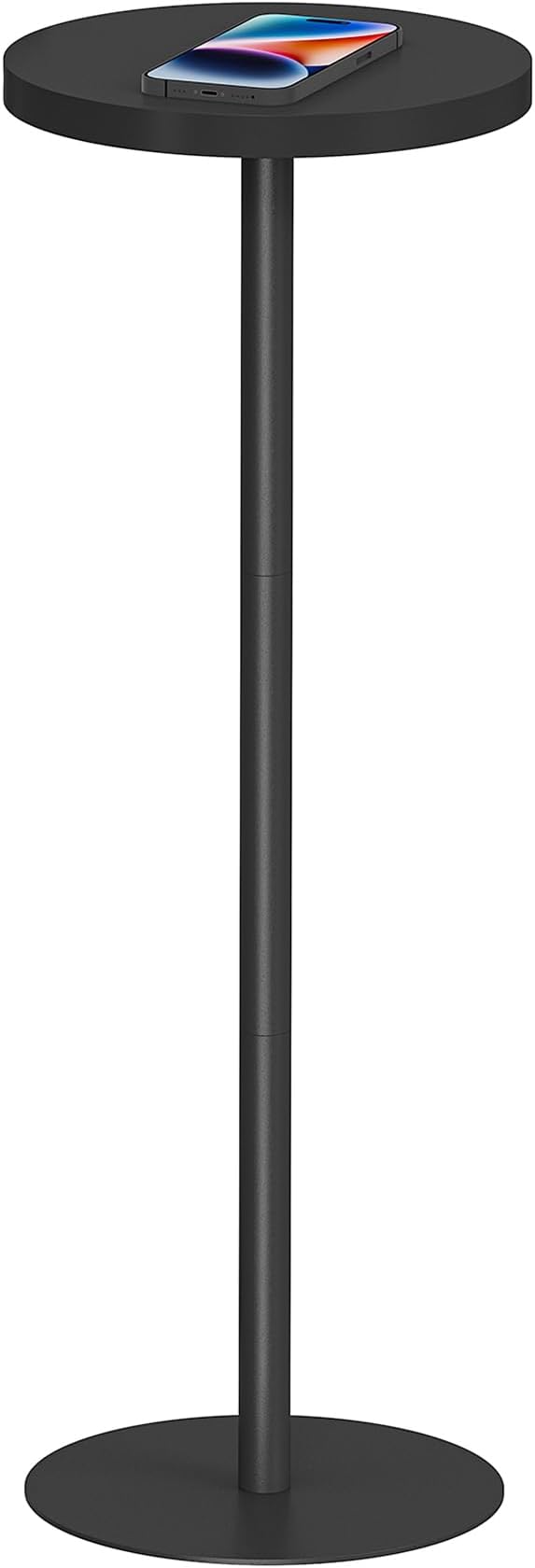 TUTOTAK TB01BK065EU Beistelltisch, Hoch, Rund, Schwarz, 25 cm x 25 cm x 70 cm