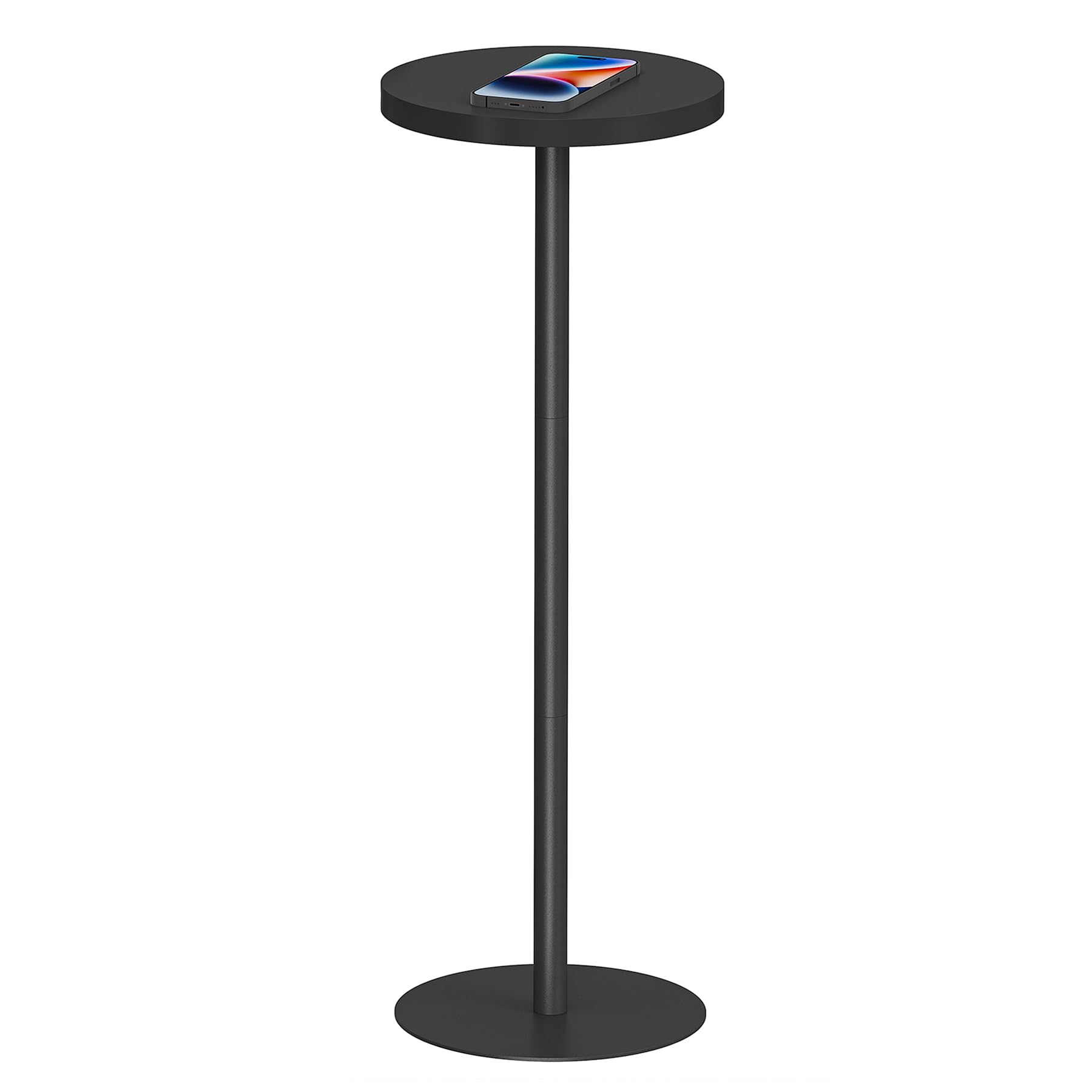 TUTOTAK Tall Round Side Table, Small End Table, Drink Table, Pedestal Side Table, livingroom, Black TB01BK065EU — image 1