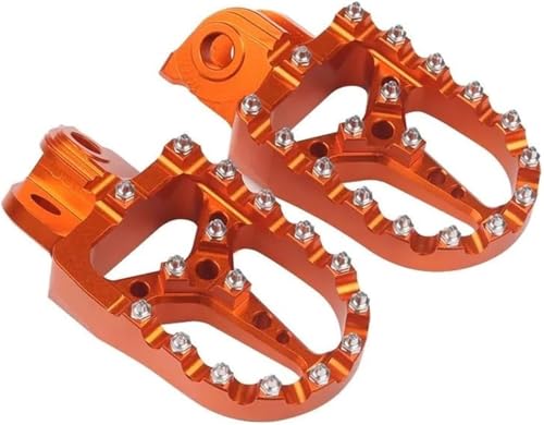 Repose-pieds de moto en alu orange pour 701 Enduro et Supermoto