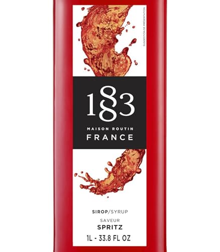 Image of 1883 Spritz Syrup for Drinks - Made in France, Premium Cocktail Mixer, 1 Liter Glass Bottle