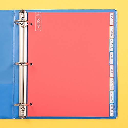 Yoobi-Dividers-8-Tab-Multicolor-Variety-Pack-of-4-Fits-in-a-Standard-3-ring-Binder