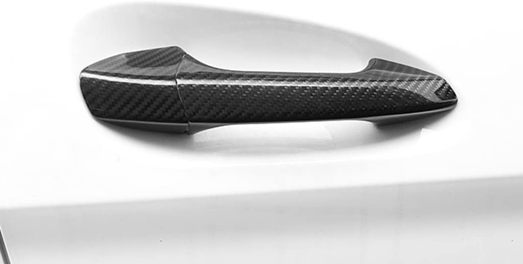 New Carbon Fiber Handle Covers Compatible with Mercedes Benz E-Class W212 2010-2016 E200 E220 E250 E300 E350 E400 E450 (Four Door with Touch Auto Lock)