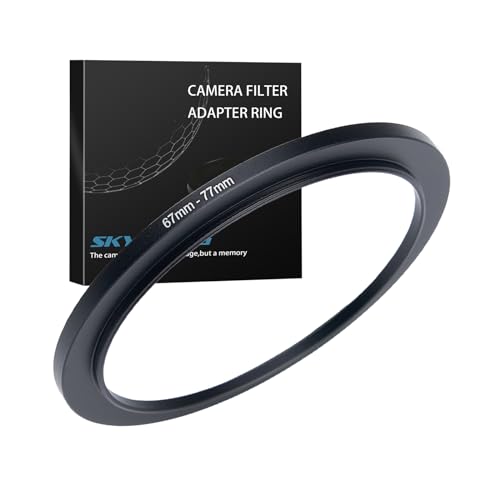 67mm to 77mm Step up Ring Filter Adapter Metal Ring Step up Rings Adapter Filter Compatible with All 77mm UV,CPL,ND,Lens Hood,Threaded Lens ect (67mm to 77mm)