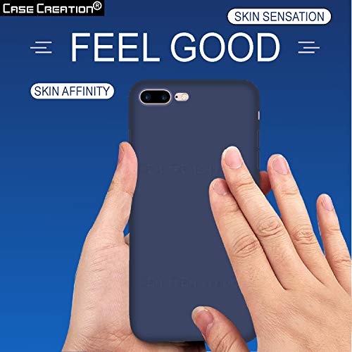 Image of Case Creation Luxurious OG Series for Apple iPhone 8 Plus Case Cover,Anti-Dirty Slim Case Frosted Matte Cute Candy TPU Raised Bezel (Splash of Color) Back Cover for iPhone 8 Plus -Navy Blue