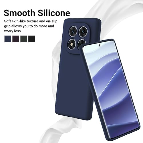 Image of FIRST MART Matte Silicone Back Cover for Redmi Note 15 Pro Plus - Blue