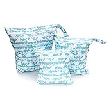 Bolsa de pañales de 3 piezas / juego, una grande, mediana y una pequeña.3 tamaños: XL: 40 * 45cm, 2 cremalleras; L: 30 * 36cm, 2 cremalleras; M: 28 * 30cm, 1 cremallera
