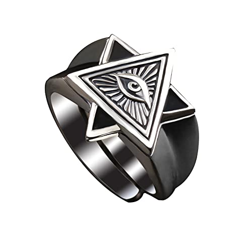 Izpack Vintage Eye of God Expandable Stacking Ring for Women Men All Seeing Eyes of Providence...