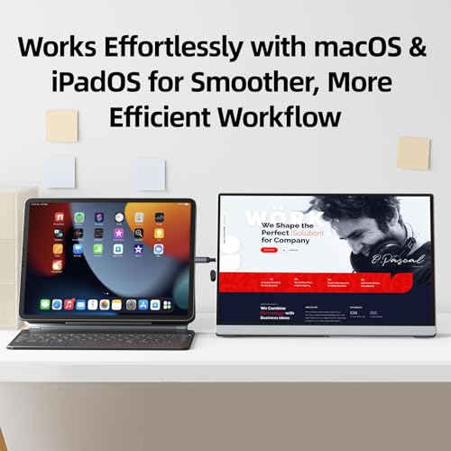 Image of Intehill 4K Portable Monitor for Laptop | 13.4 inch IGZO Display 500 nits | Full-Laminated Tempered Glass, 100% sRGB Portable Laptop Screen w /Kickstand & Speakers, USB-C & HDMI Travel Monitor, U13ZC