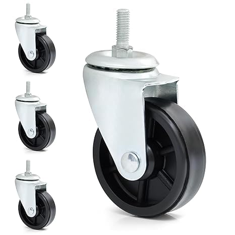 Livzing Metal Wheels-360° Rotating/Rolling/Cart Wheels-M8x8m...