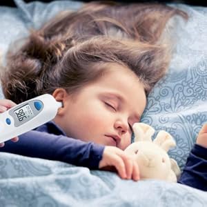 Instant Fast Ear Thermometer for Adults, Kids, Toddlers, and Babies with 25 Probe Covers, Stand, and Cover for Clinic or Home