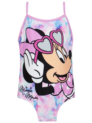 Disney Minnie Mouse Swimsuit | Tie Dye Swimsuit for Girls | Girls' One-Piece Swimwear