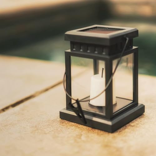 GIGALUMI Solar Lanterns Outdoor Waterproof, 4 Pack Hanging Solar Lanterns for Outside, Candle Effect Outdoor Lights for Pathway, Garden, Patio, Lawn, Porch, Gazebo, Tent, Tree, Yard(Constant Lights) by GIGALUMI - Image 9