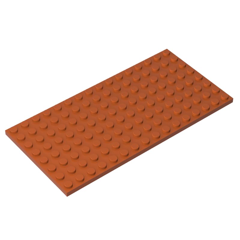 92438 Foundation Plate Plate 8x16 5Pieces GDS-529 Compatible with Lego Building Blocks Color:Dark Orange — image 1